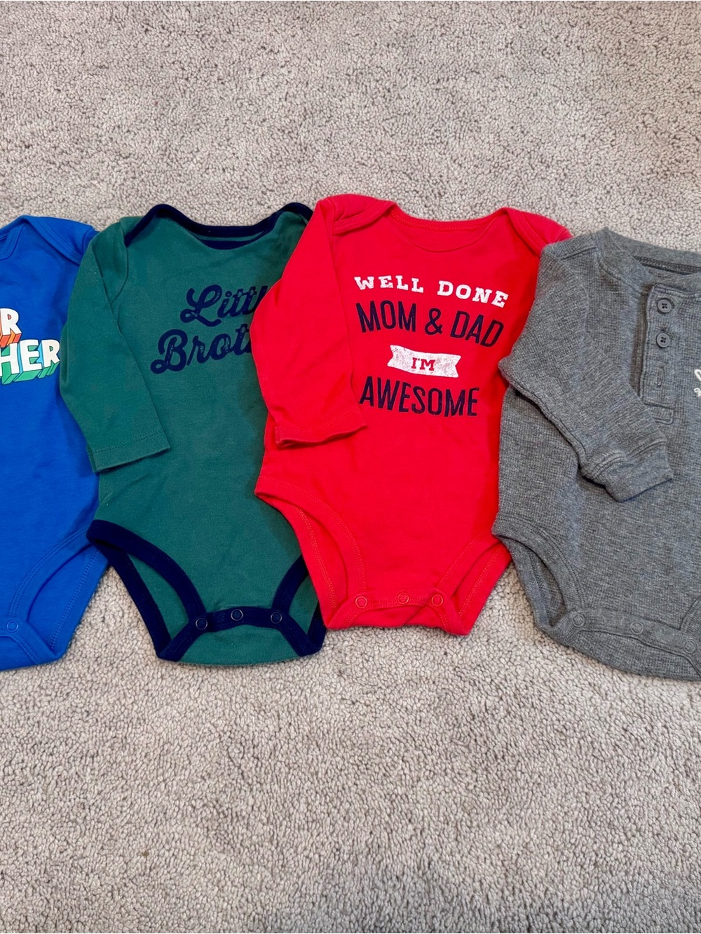 6 Month Baby Boy Long-Sleeve Baby One-Pieces